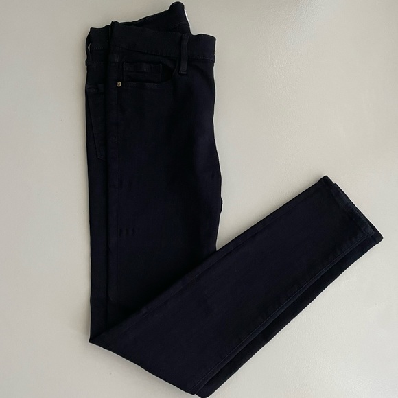 FRAME Le Skinny de Jeanne mid-rise jeans in black Size 25 - Picture 3 of 7